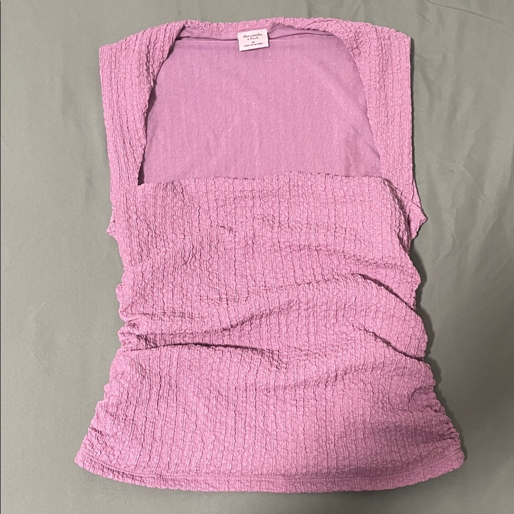 Abercrombie & Fitch Pink Textured Tank Top